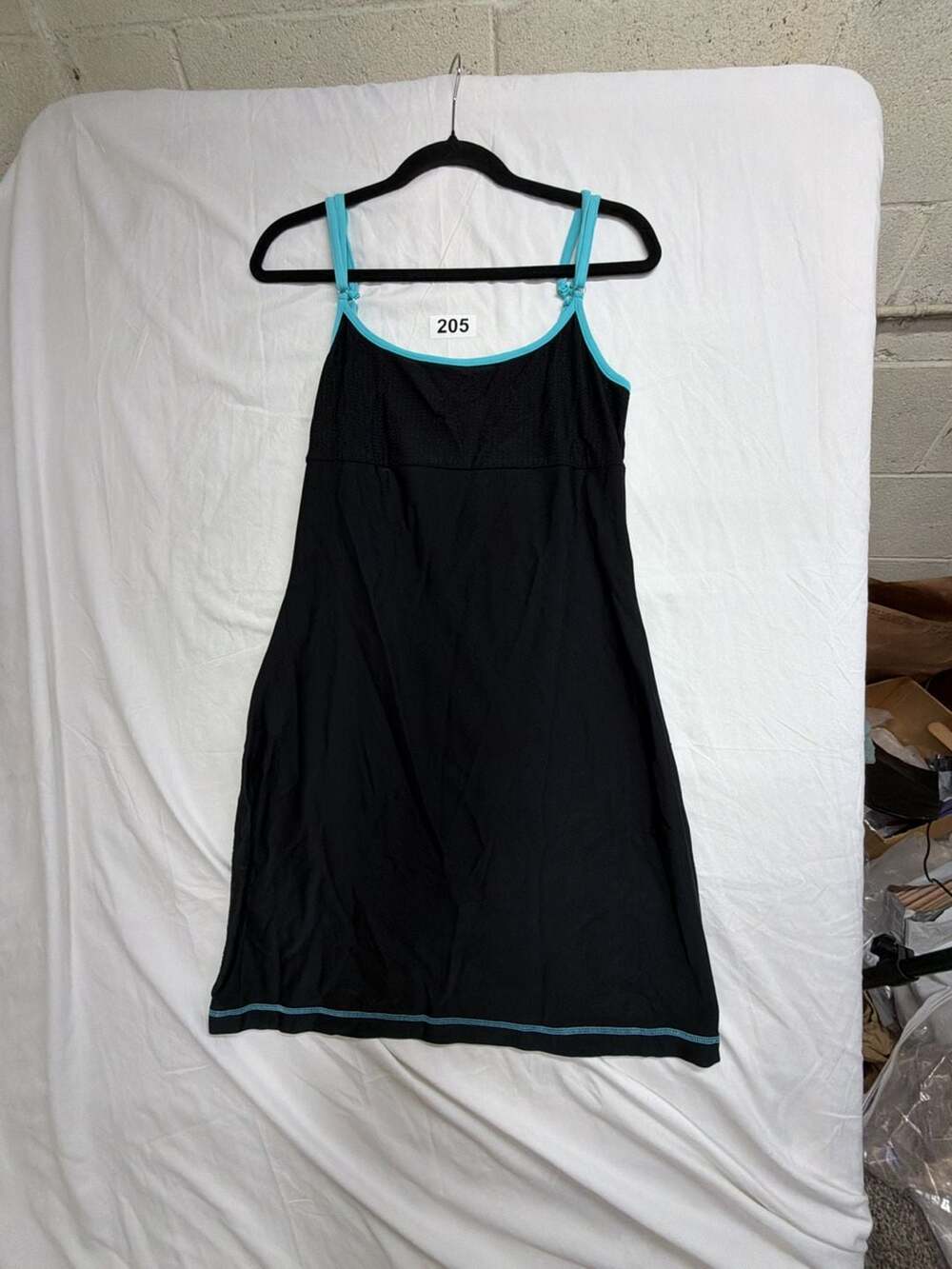 GUESS Jeans Black and Blue Contrast Swim Dress Size L